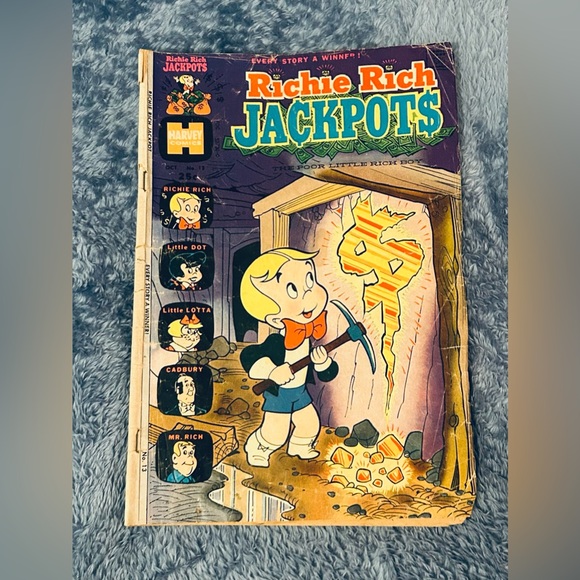 Richie Rich Jackpots The Poor Little Rich Boy Harvey Comic Book No. 13 - Picture 1 of 2